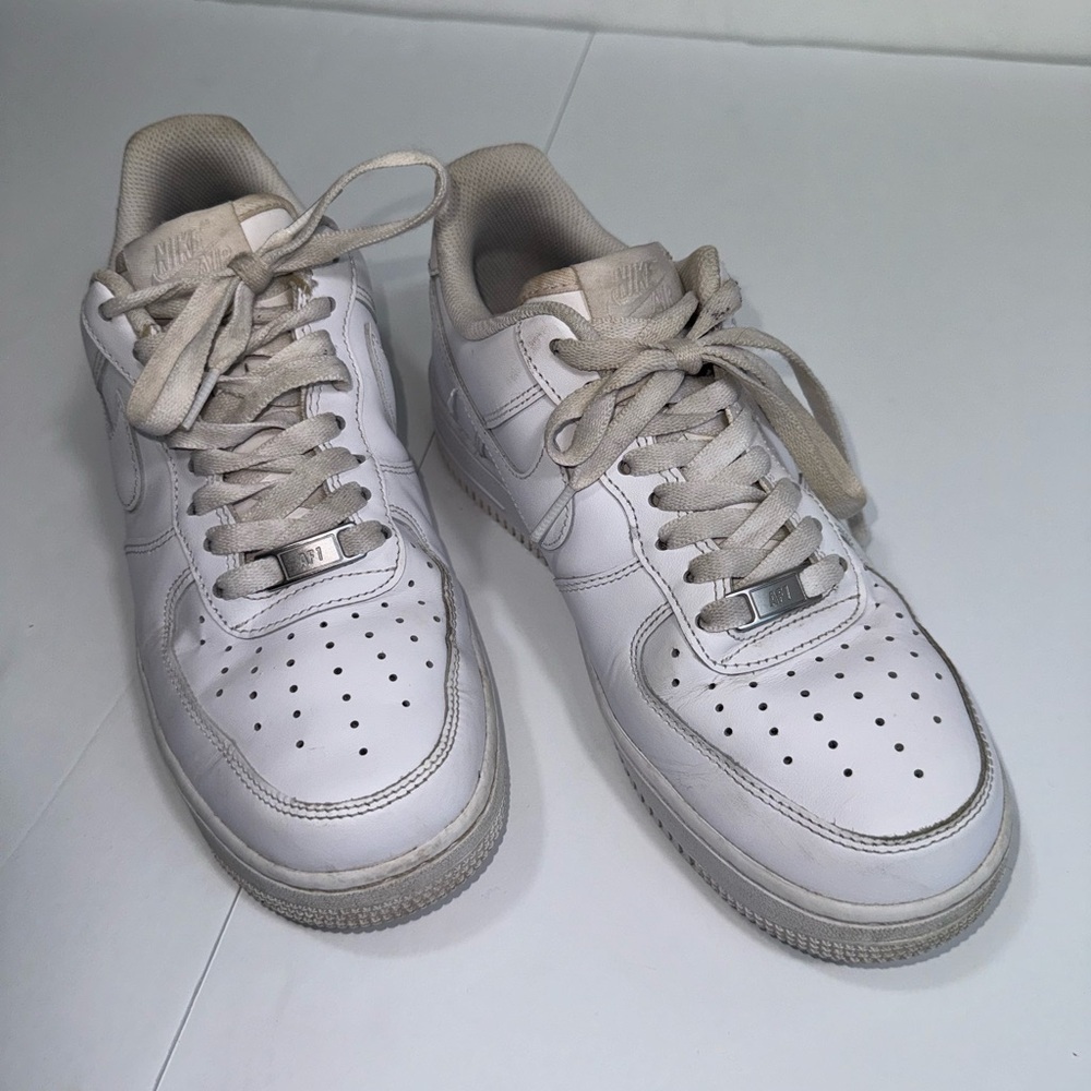 Nike White Men's Leather Sneakers